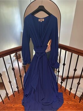 Meghan LA Cobalt Blue Wrap Maxi Dress